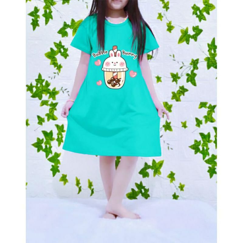 DRESS ANAK KARAKTER - DASTER ANAK BUBBLE BUNNY - DASTER ANAK MURAH HALUS
