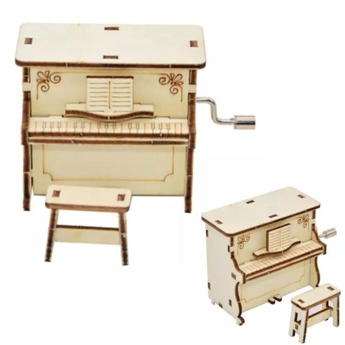 Piano Mini Music Box DIY Kotak Musik Kecil Hadiah Kado Unik Dekorasi