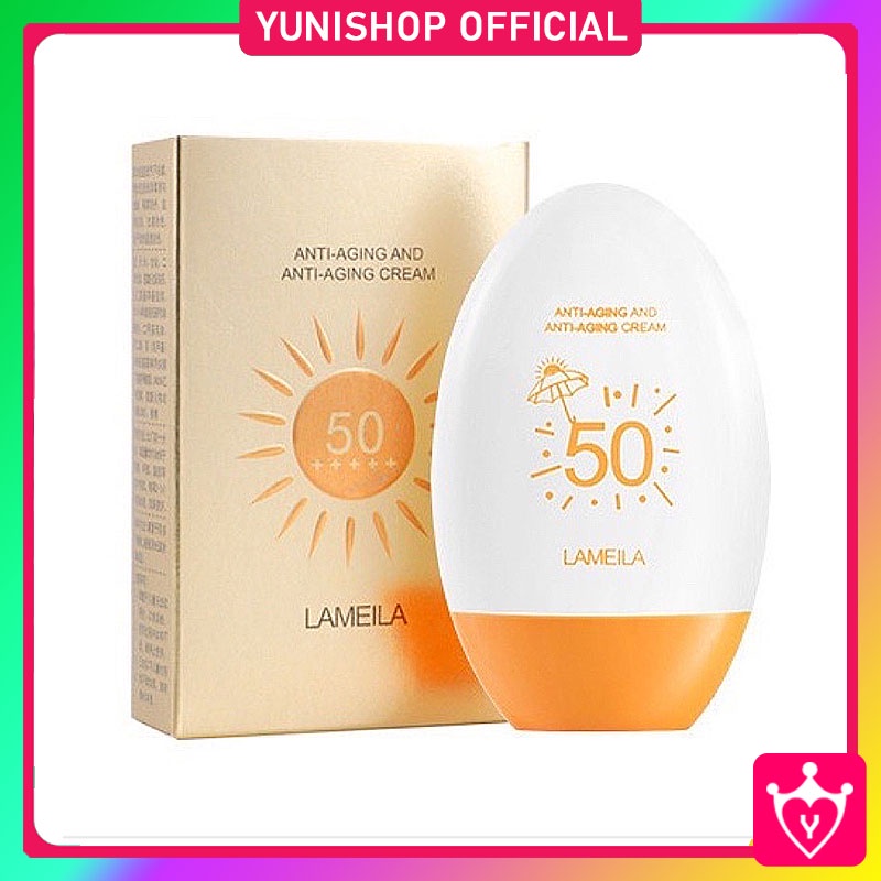 LAMEILA Sun Block SPF 50 Sun Screen Wajah Tahan 12,5 Jam PA+++ Sunblock / SVMY Sunscreen Badan Hydrating Protective Cream / TV-65