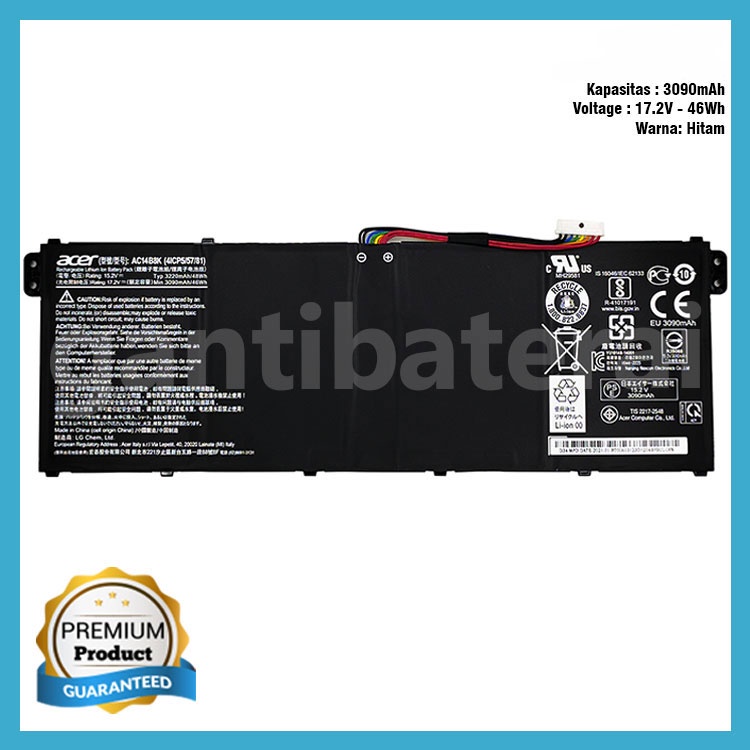 Original Baterai Laptop Acer Swift 3 AC14B3K AC14B7K AC14B8K