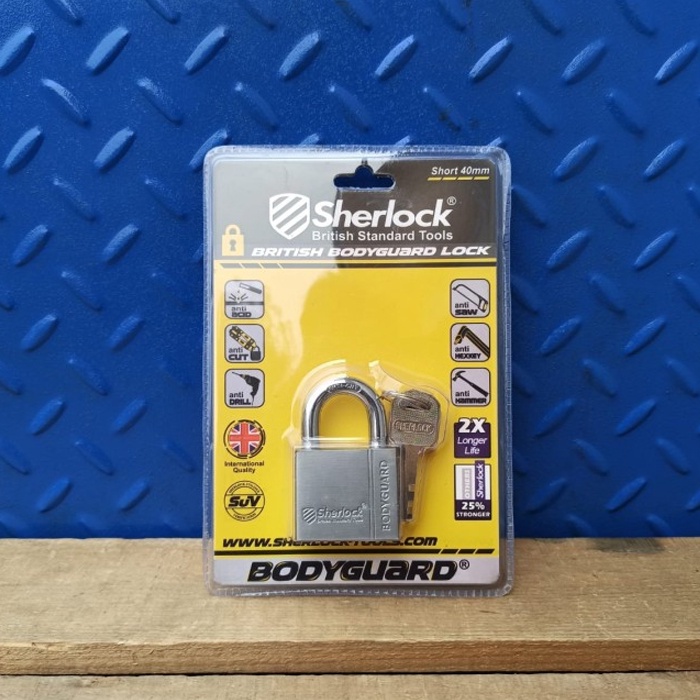 Gembok Original Sherlock Tools BODYGUARD 40 mm Pendek