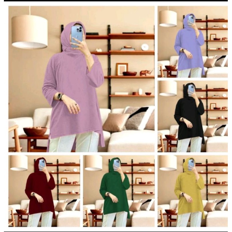 ATASAN TUNIK BASIC POLOS LENGAN PANJANG