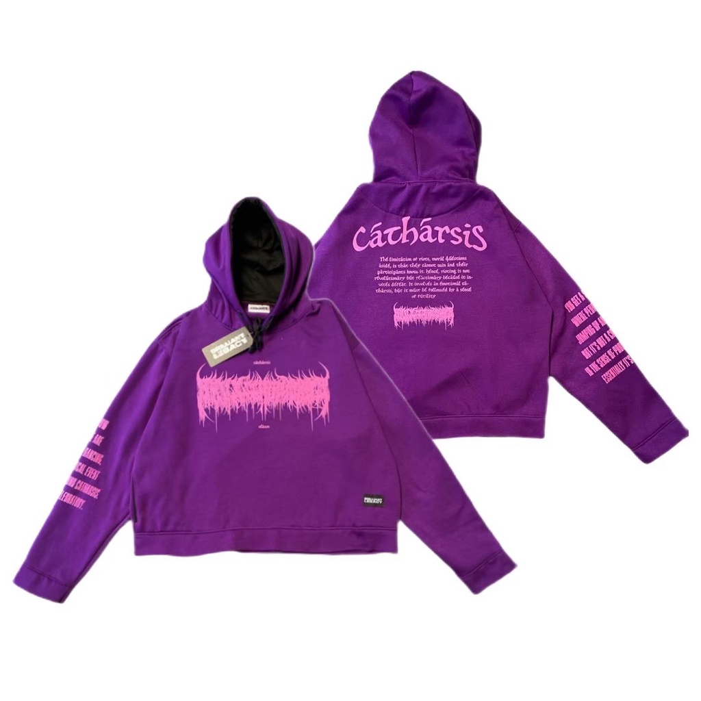 POSEIDON - Jaket Hoodie Crop BGOODS CACHARSIS PURPLE M - XXL Pria Wanita Premium