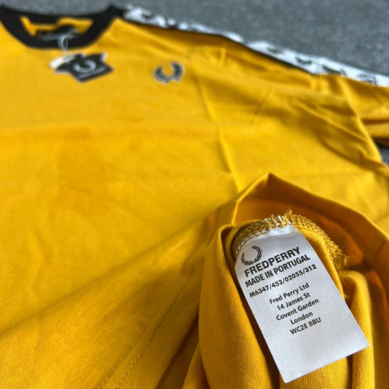 -FRMNSH- KAOS RINGER FREDPERRY YELLOW NEW FULL TAG LABEL CASUAL HYPE