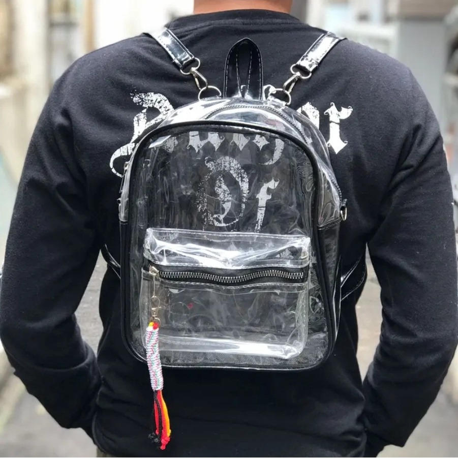 Tas Transparan Clear Backpack Transparent Ransel Wanita PVC tas konser Kapasitas Besar Siswa Tas Ransel Gadis Tas Sekolah Tas Ransel Baru