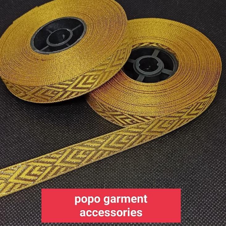 9.9 BRANDS FESTIVAL RENDA/PITA INDIA /ETNIK/ RENDA GAMIS EMAS 1.2 CM