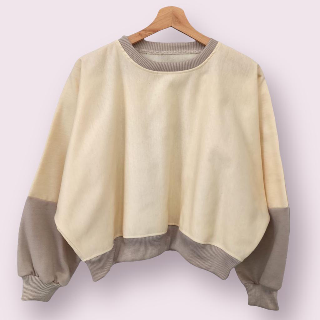 Sweater wanita crop oversize batwinggo