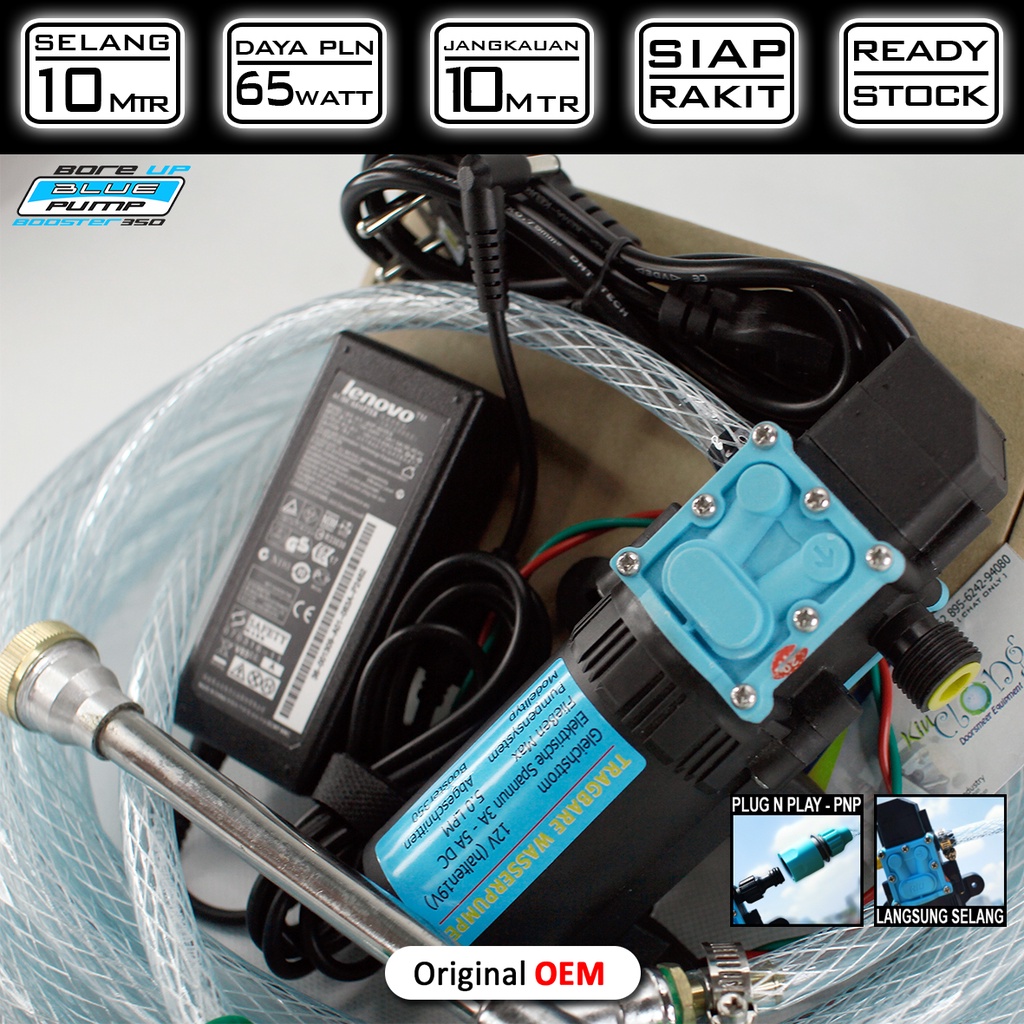 Alat Cuci Motor Booster350 Selang 10 Meter