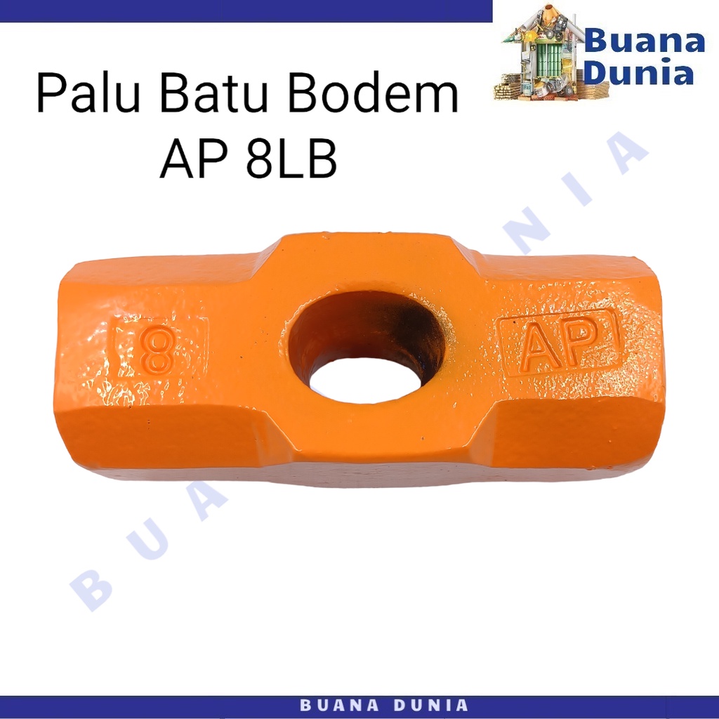 Palu Batu Bodem AP 8LB | Kepala Palu Batu Tanpa Gagang | Martil 8LB