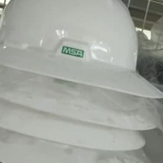 ✪ helm safety proyek MSA lokal FULL BRIM putih, merah, kuning, biru, hijau + fastrack ( putar ) ♪