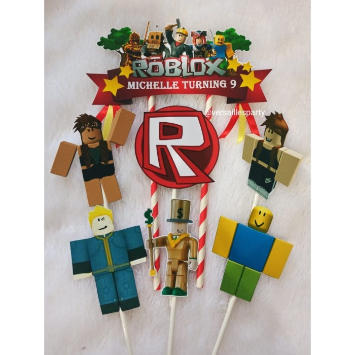 Terlaris Cake Topper Roblox Boy/Hiasan Kue Roblox/Topper Cake Roblox