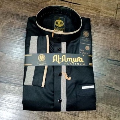 Jubah Al Amwa Platinum - Jubah Lengan Panjang Al Amwa Platinum List - Jubah Platinum Al Amwa Bahan B