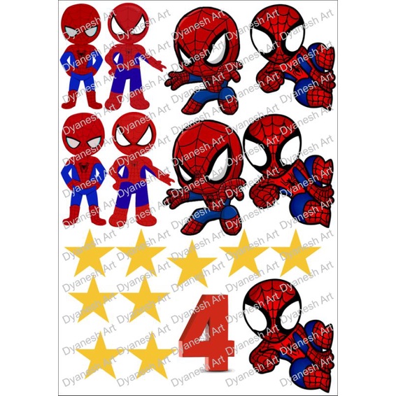 

Topper kue tema spiderman