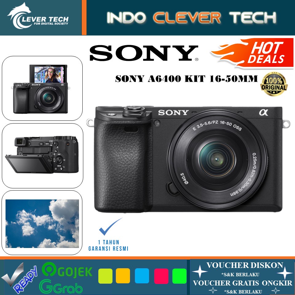 Kamera Sony Alpha A6400 Kit 16-50mm Camera Mirrorless Original