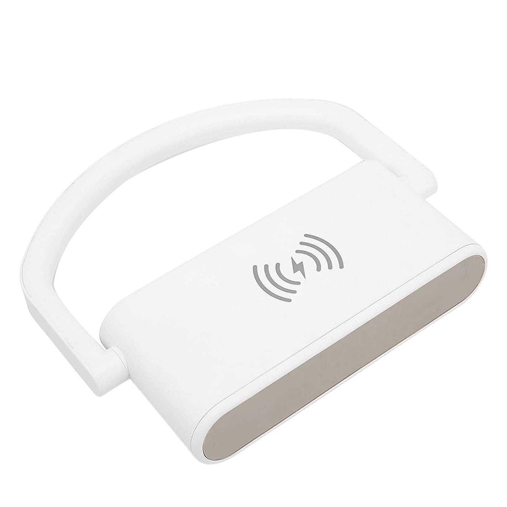 Jam Alarm Digital Wireless Charging Smartphone LED Night Light - 2208 - White