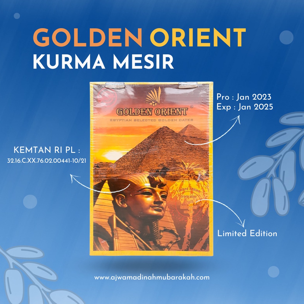 

Golden Orient / Golden valley 10 kg kurma mesir best seller exp 2025 baru masuk fresh dijamin rasa enak manis