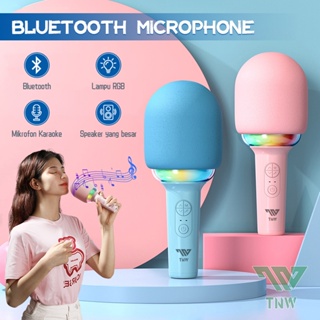 TNW-L8 Wireless Microphone Karaoke Bluetooth Mikropon Karaoke Speaker Karaoke  Mic Portable dan lampu RGB
