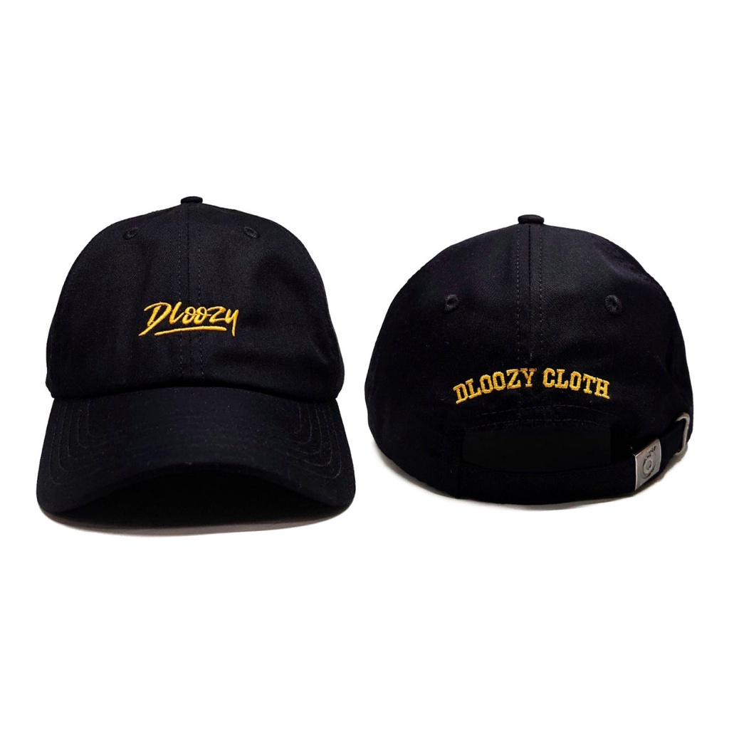 DLOOZY Topi Pria Wanita Baseball Polo Cap Black