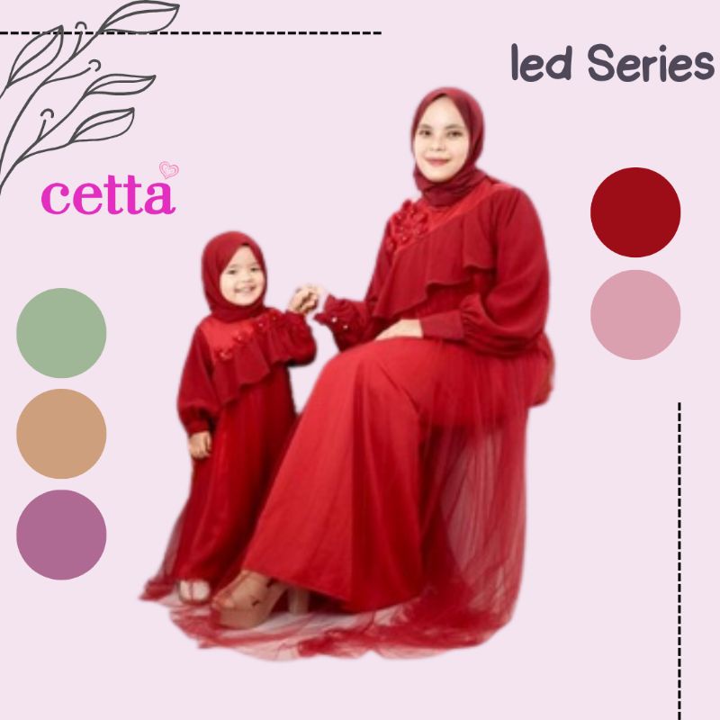 Baju Gamis Anak Perempuan CETTA OFFICIAL ( IED SERIES) dan bunda couple tile bunga gamis anak peremp