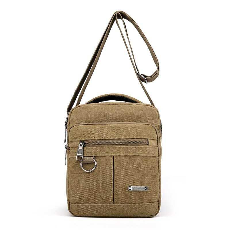 Tas Selempang Pria Canvas Men Shoulder Bag - 1986 - Khaki