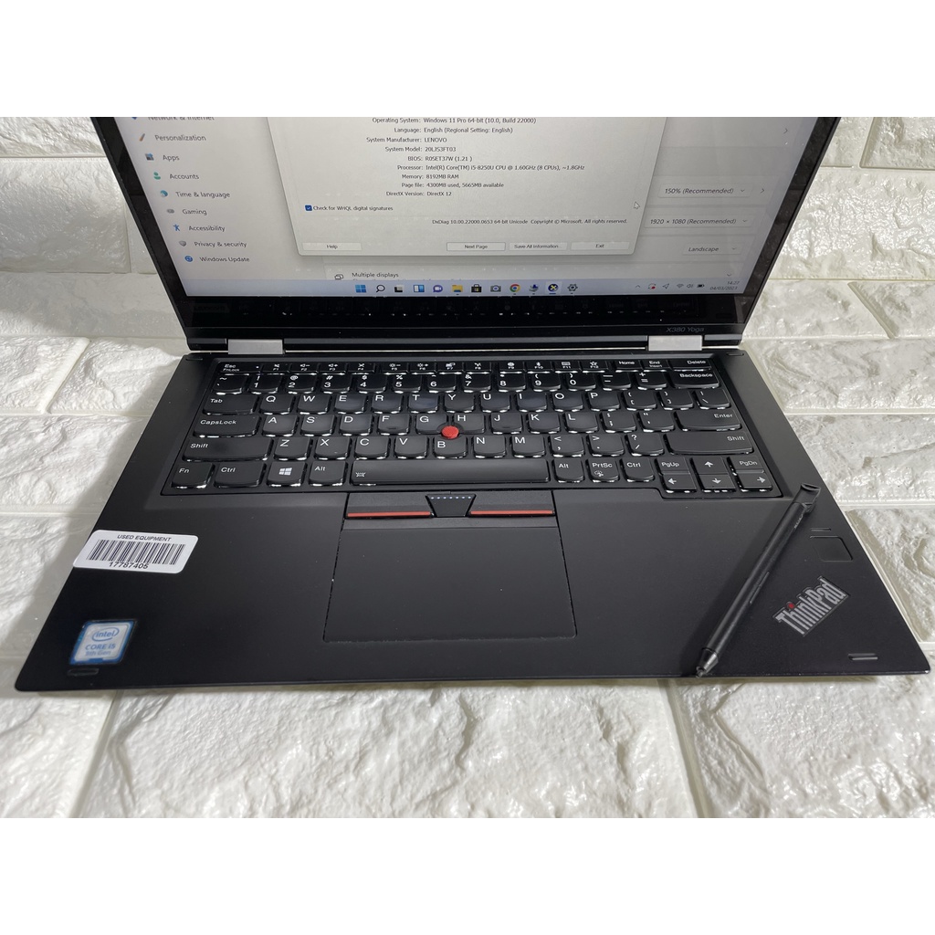 Laptop Second Lenovo Yoga Core i5 / Core i7 SSD Ram 8gb | X380 / L380/ 370