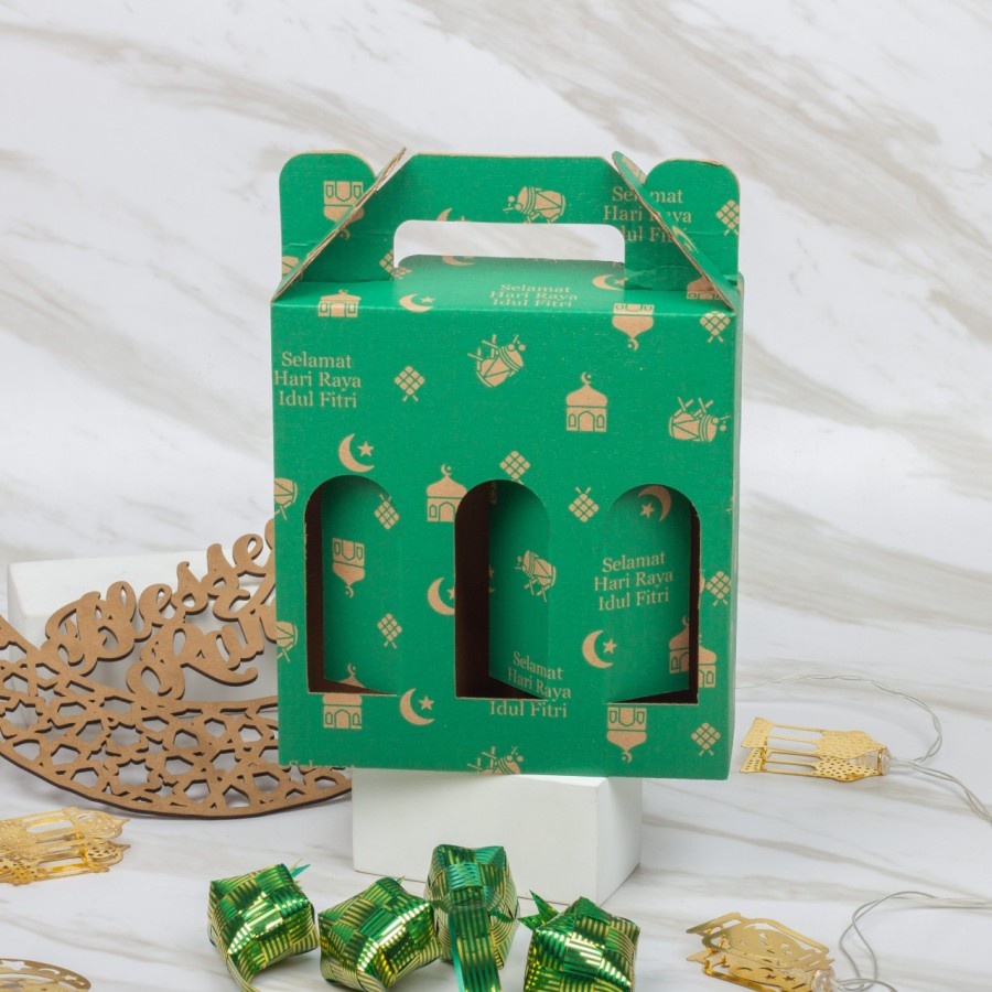 

Box JInjing Packaging Hampers Botol Dus Packing Parcel Kardus Die Cut Botol 250ml x 3 Isi 10 Pcs