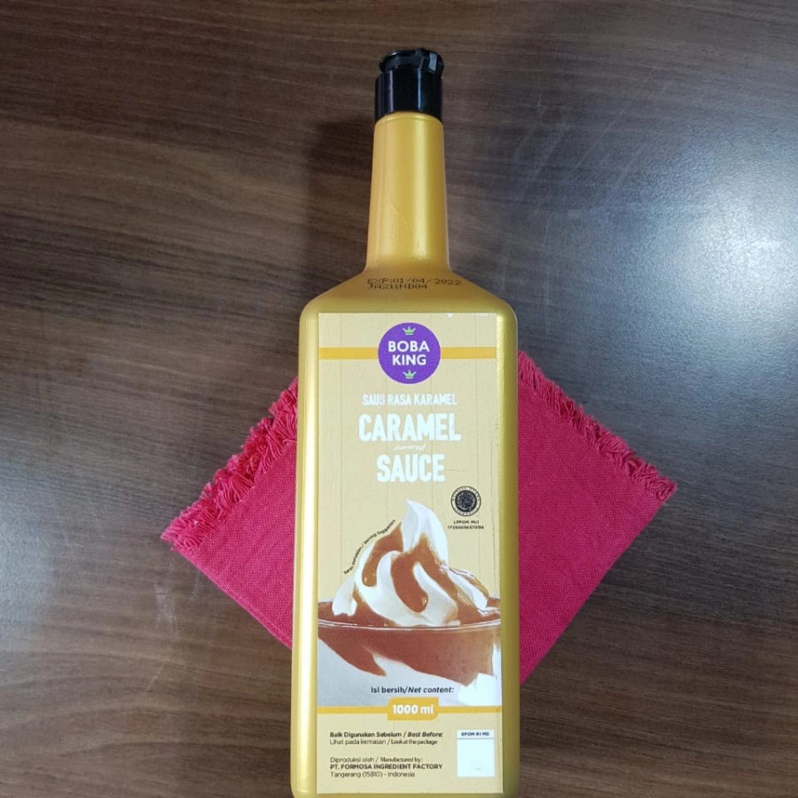

Bobba King Caramel Sauce 1000 Ml Boba King Saus karamel Topping Minuman