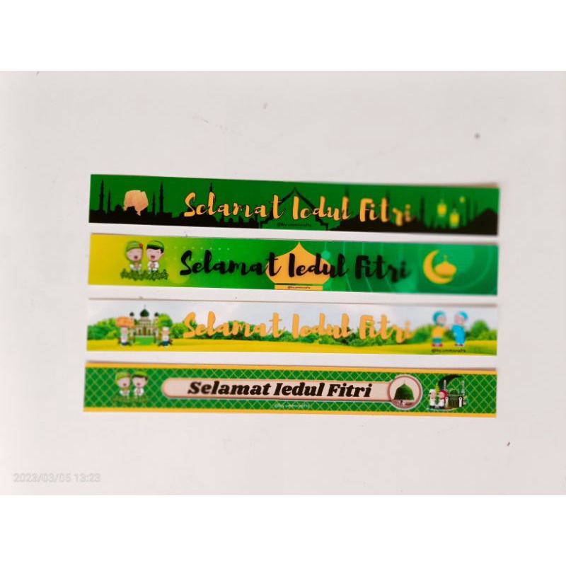 

Selempang Parcel mini idul Fitri | stiker selendang Parcel lebaran | stiker ucapan idul Fitri