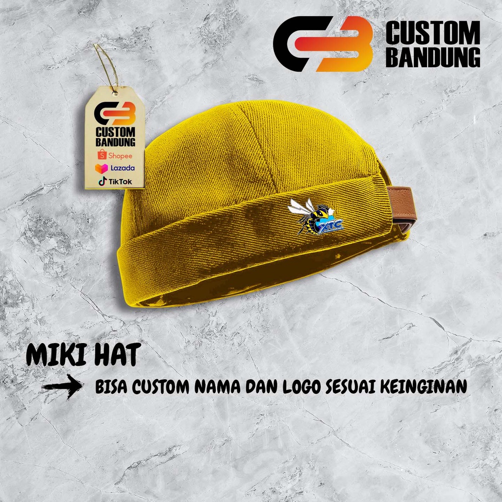 Topi Miki hat XTC lebah Miki Hat Peci Miki hat Topi Miki hat Anak &amp; Dewasa Topi Brimless Premium