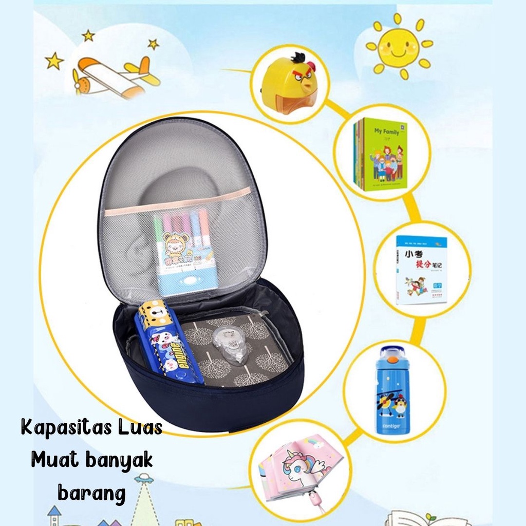 [MONA] Tas Ransel Anak Sekolah Motif Timbul 6D Tas Telur Series 2 Karakter Lucu Kualitas Import Premium -M0239