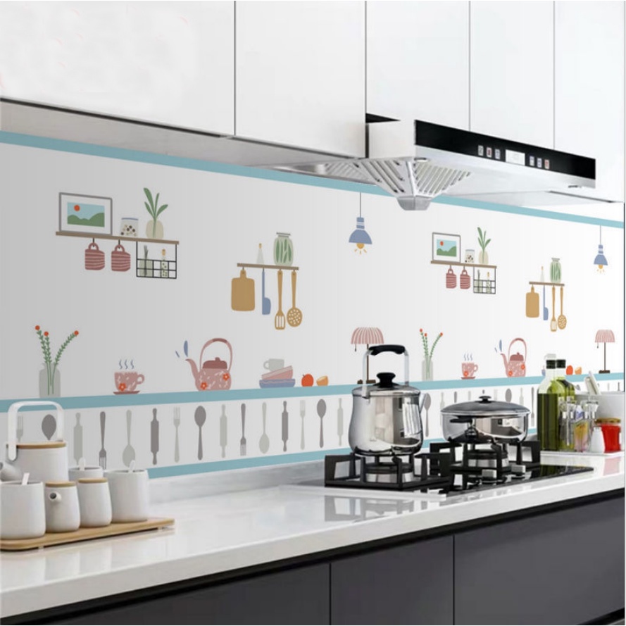 FYGALERY HL0204 Wallpaper Dinding Dapur Anti Minyak Wall Sticker Kitchen Sheet Import