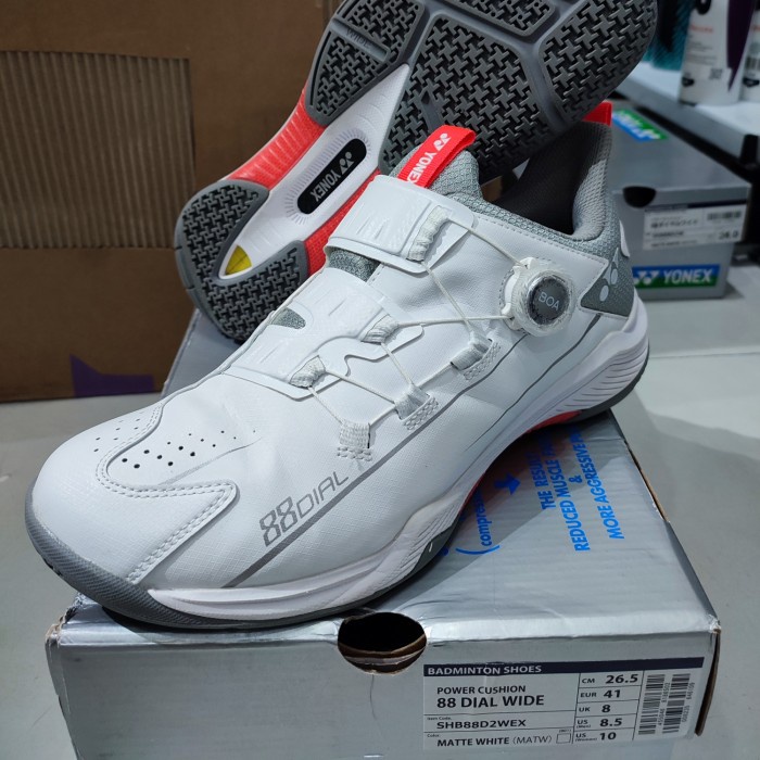 Sepatu Badminton Yonex Shb 88 Dial 2 Matte White Sp Second Bekas Mulus