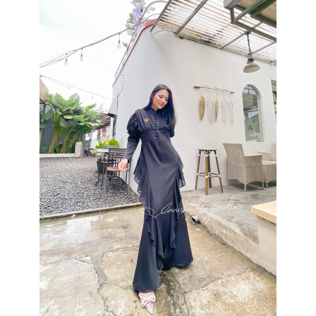 Vanesha Margaretta - 818 Dress Duyung Scuba - Dress pesta - baju muslim