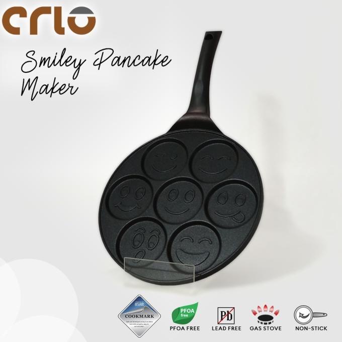 Crio Smiley Pancake Maker Panci Cetakan 7 Karakter Stainless Serbaguna