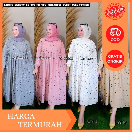Ellen Maxy Gamis Muslim Terbaru 2023 Fabb Polo Linen Gamis Terbaru 2023 Lebaran Wanita Bisa[ Cod] Mi