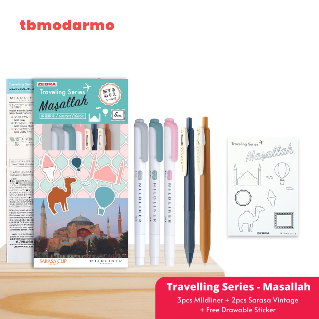 Sarasa Mildliner Travel Series Set 5 Pcs