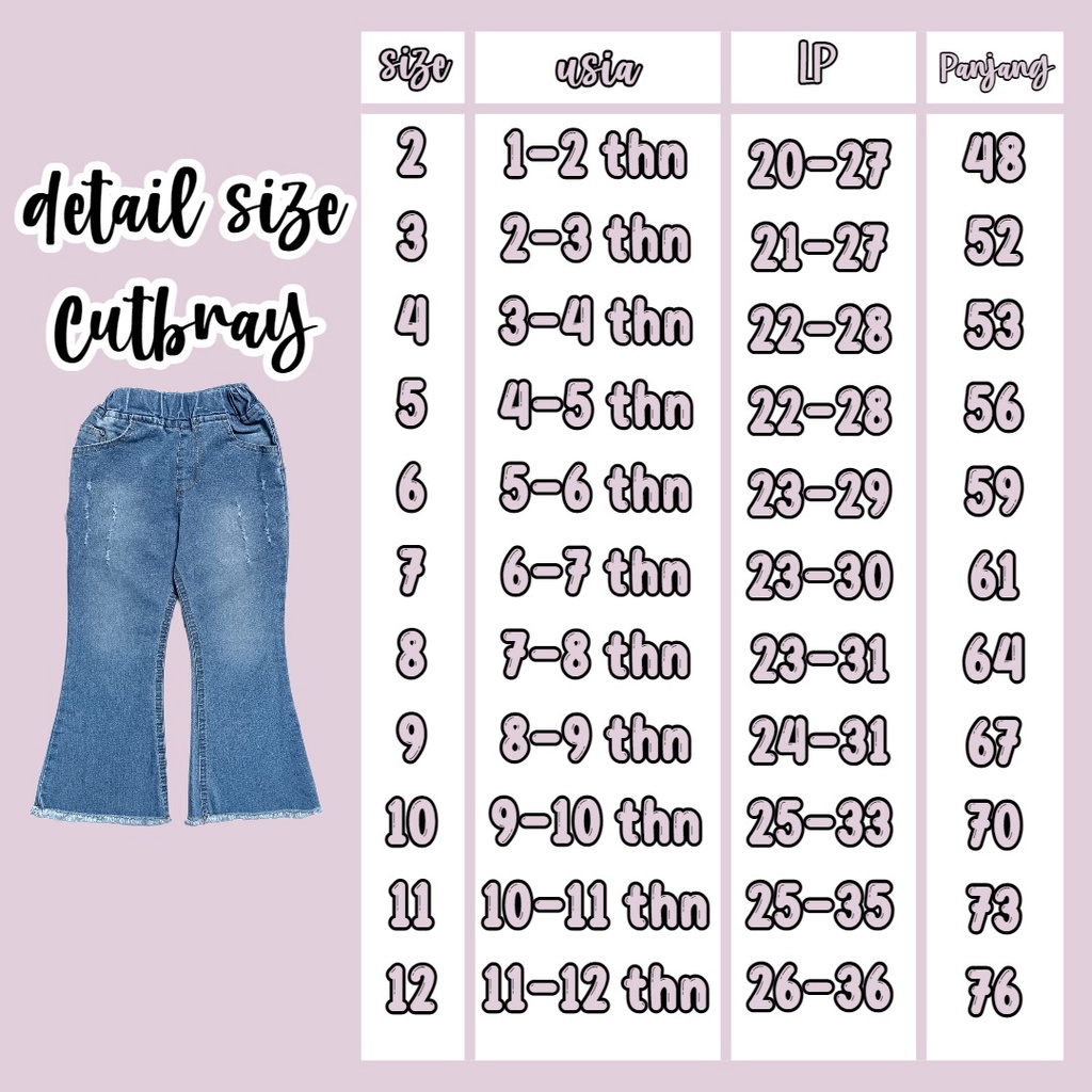 CELANA JEANS ANAK PEREMPUAN / CUTBRAY RIPPED JEANS SNOW BLUE RAWIS ANAK / cutbray anak perempuan