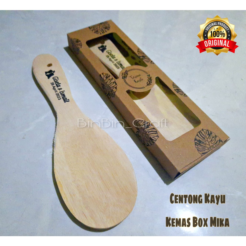 Souvenir Centong Kayu Kemas Box Mika Sovenir Pernikahan Unik Souvenir Pernikahan Aesthetic