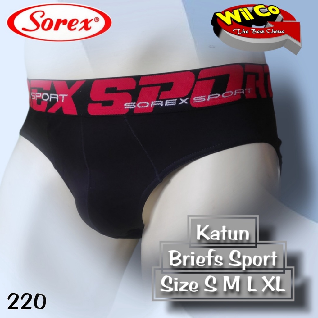 K220 - [Harga Per 1 Potong] CELANA DALAM PRIA BRIEFT [SEGITIGA] SOREX SPORT SIZE S - XL