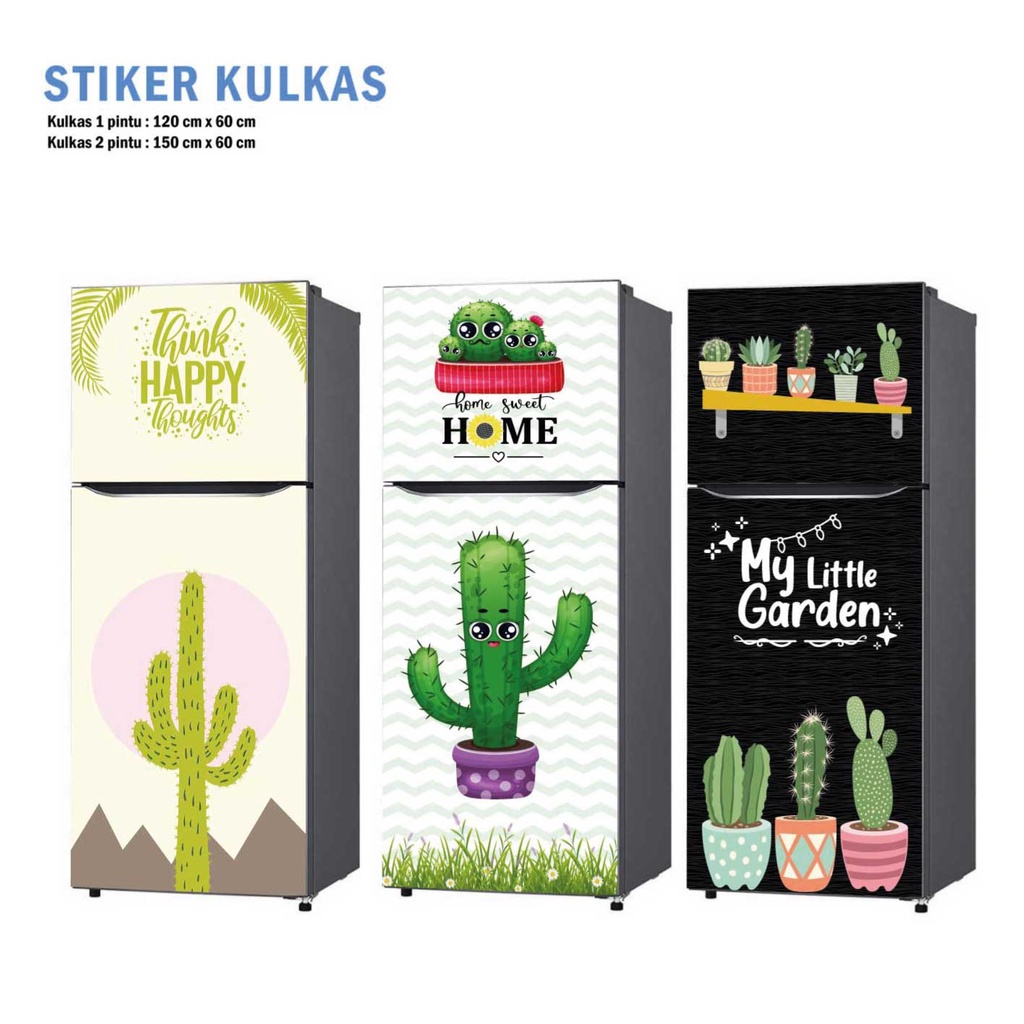 Sticker Kulkas 1 Pintu / Sticker Kulkas 2 Pintu / Wall Sticker / Stiker Kulkas