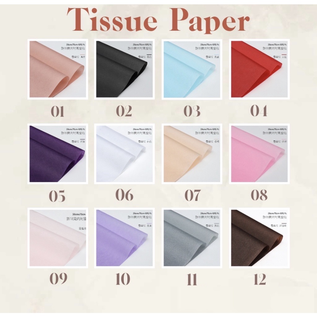 

KERTAS TISSUE PAPER stiff Kertas Bunga Kertas Buket Bunga Floral Wrapping Cellophane