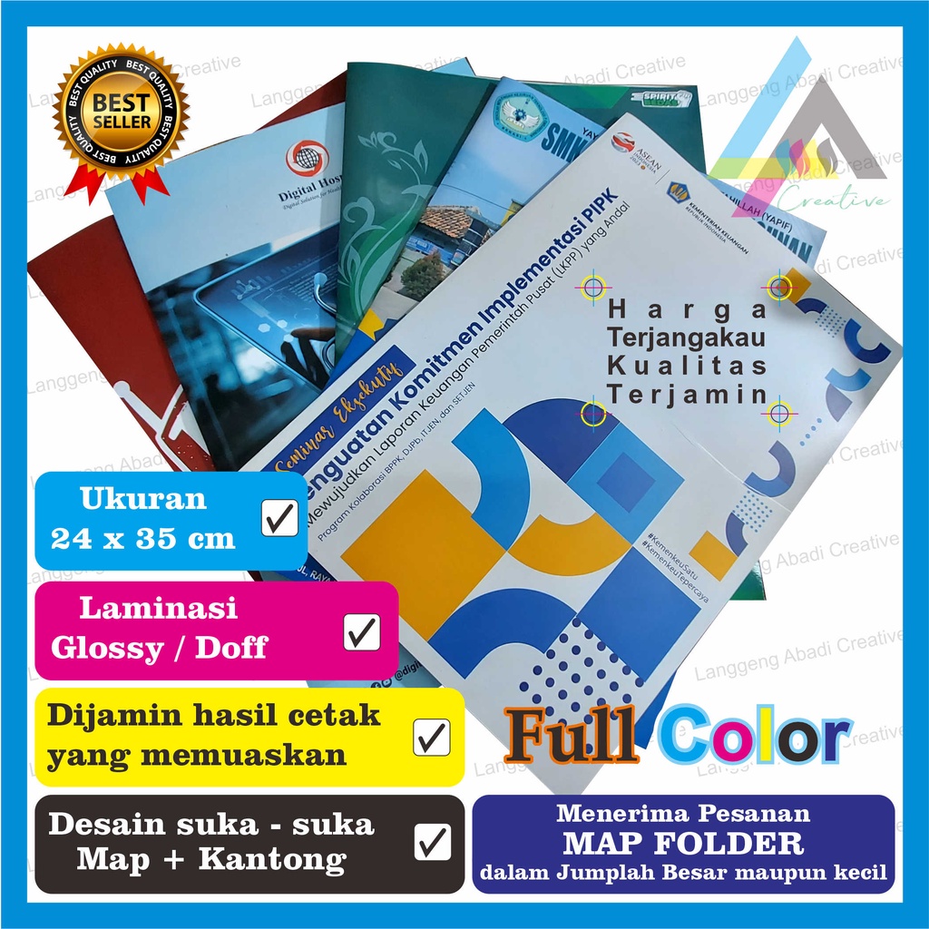 

CETAK MAP CUSTOM FOLDER F4 full color desain sesuai instansi map rekam medis map medical check up dll