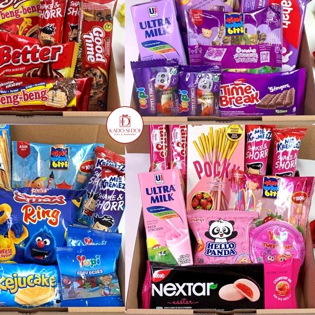 

♞ Snack Box (Langsung Jadi) Hadiah Valentine/ Kado Pacar/ Kado Ultah/ Kado Cewe/ Kado Cowo/ Kado Wisuda/ Kado Anniv by Kado Si Doi ✯