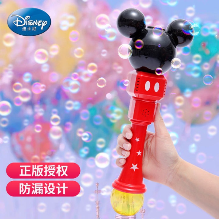 Mainan Bubble Mickey Electric Magic Bubble Wand