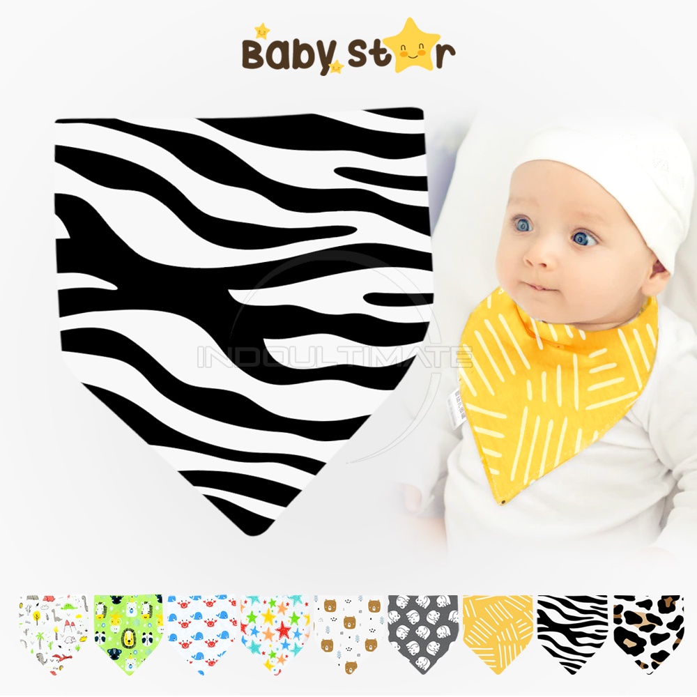 Slaber BABY STAR Baby Bib STD Slabber Bayi Single Layer Slaber Slabber Bayi BY-703-ST