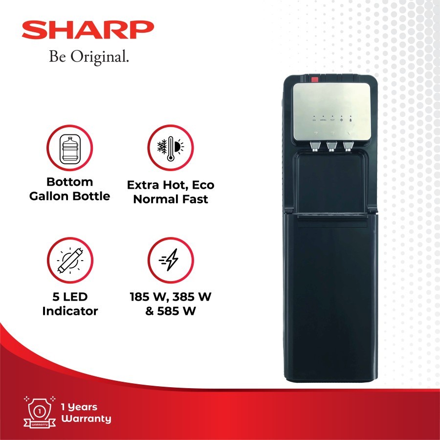 Dispenser Sharp SWD-82EHL-PB Galon Bawah SWD 82EHL PB