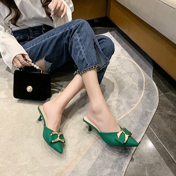 RYS - Vivid Willow Sepatu Slip On Hak Heels Tinggi Wanita Fashion Pesta / Jalan Jalan - Ori Import