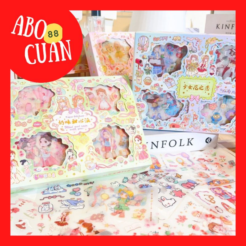 

[COD] Paket Sticker Senmu Isi 32 Lembar Motif Kartun Korea Lucu Anti Air Murah