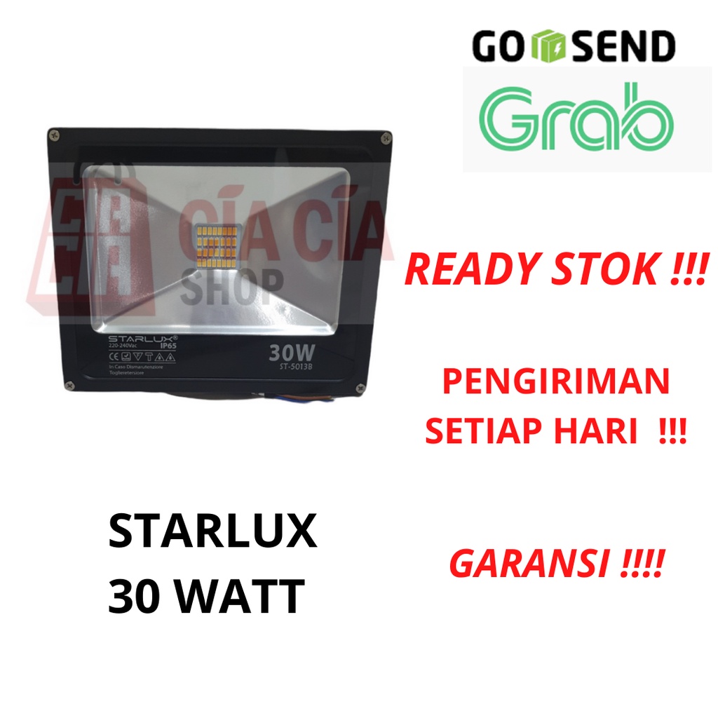 Starlux Lampu Tembak LED 30W Putih Kuning Flood Light Daylight Warmwhite Lampu Sorot 30 Watt