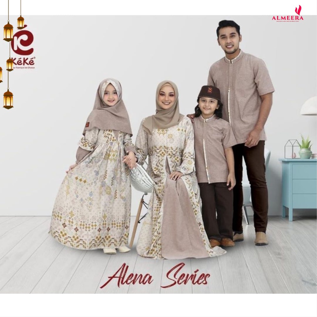 Sarimbit Keke Terbaru 2022 - Aleena Series Cream Machiatto-Couple dress kondangan